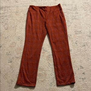 HALARA Red Plaid Straight Leg Pants